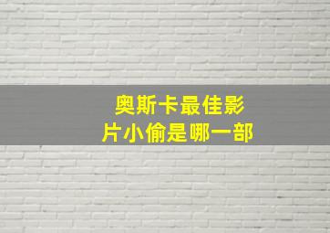 奥斯卡最佳影片小偷是哪一部