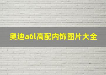 奥迪a6l高配内饰图片大全