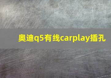 奥迪q5有线carplay插孔