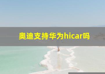 奥迪支持华为hicar吗