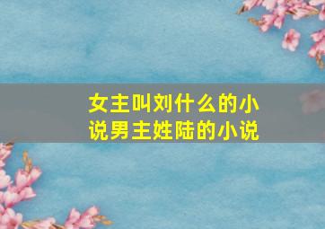 女主叫刘什么的小说男主姓陆的小说