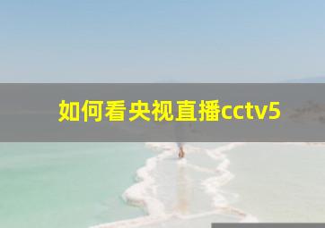 如何看央视直播cctv5