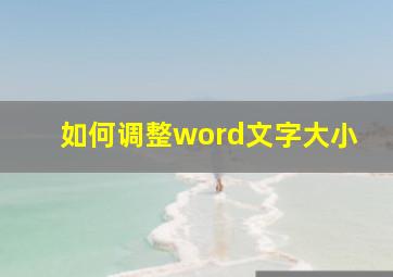 如何调整word文字大小