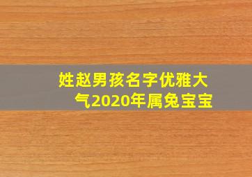 姓赵男孩名字优雅大气2020年属兔宝宝