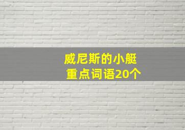 威尼斯的小艇重点词语20个