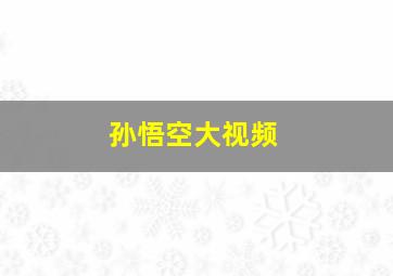 孙悟空大视频