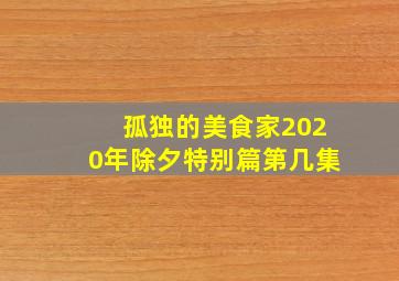 孤独的美食家2020年除夕特别篇第几集