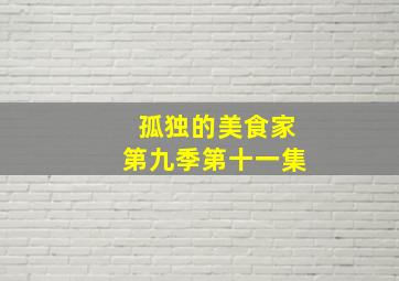 孤独的美食家第九季第十一集