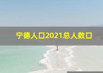 宁德人口2021总人数口