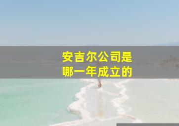 安吉尔公司是哪一年成立的