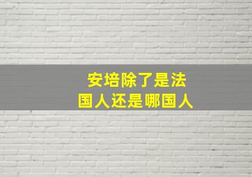 安培除了是法国人还是哪国人