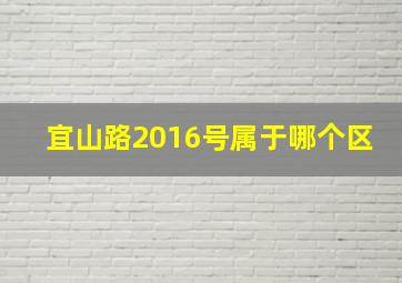 宜山路2016号属于哪个区