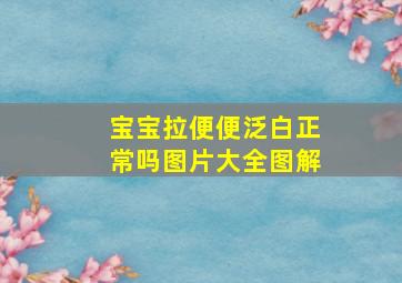 宝宝拉便便泛白正常吗图片大全图解