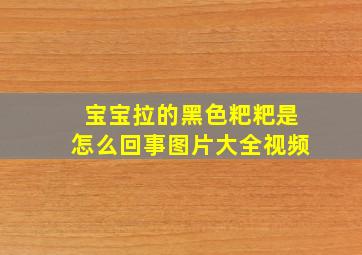 宝宝拉的黑色粑粑是怎么回事图片大全视频