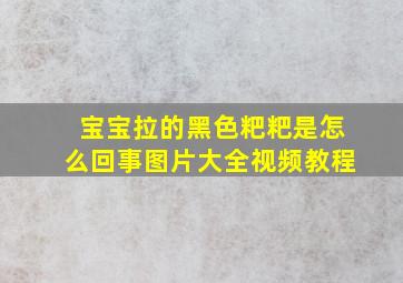 宝宝拉的黑色粑粑是怎么回事图片大全视频教程