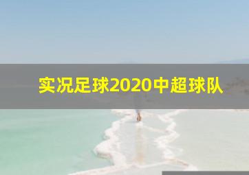 实况足球2020中超球队