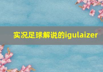 实况足球解说的igulaizer