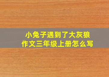 小兔子遇到了大灰狼作文三年级上册怎么写