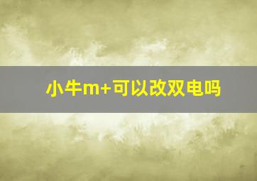 小牛m+可以改双电吗