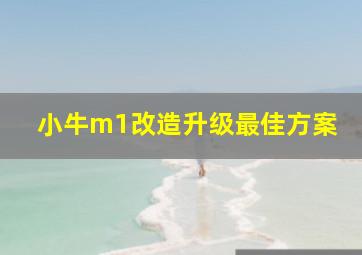 小牛m1改造升级最佳方案