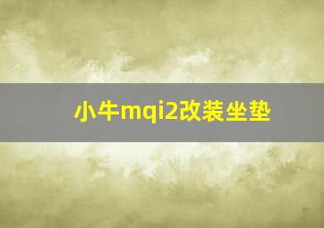 小牛mqi2改装坐垫