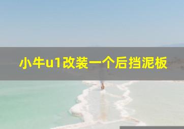 小牛u1改装一个后挡泥板