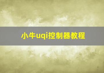 小牛uqi控制器教程