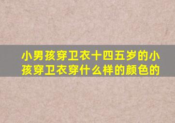 小男孩穿卫衣十四五岁的小孩穿卫衣穿什么样的颜色的