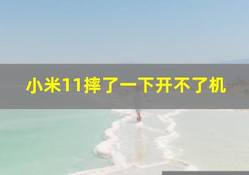 小米11摔了一下开不了机