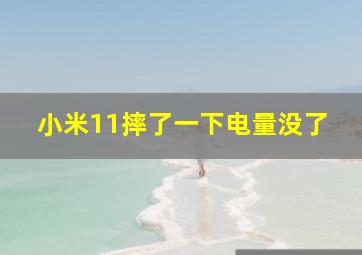 小米11摔了一下电量没了