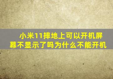 小米11摔地上可以开机屏幕不显示了吗为什么不能开机