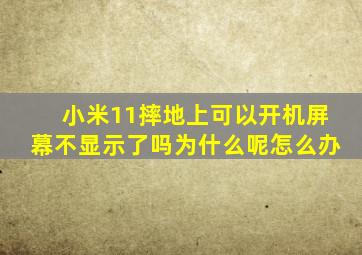 小米11摔地上可以开机屏幕不显示了吗为什么呢怎么办