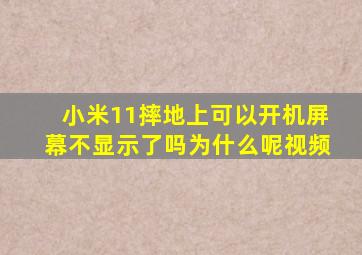 小米11摔地上可以开机屏幕不显示了吗为什么呢视频