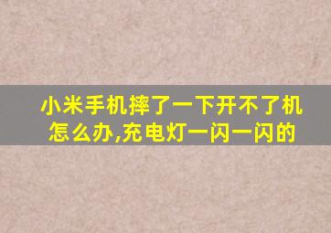 小米手机摔了一下开不了机怎么办,充电灯一闪一闪的