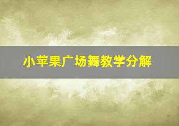 小苹果广场舞教学分解