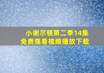 小谢尔顿第二季14集免费观看视频播放下载