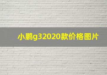 小鹏g32020款价格图片