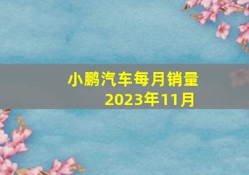 小鹏汽车每月销量2023年11月