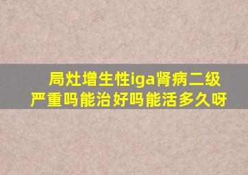 局灶增生性iga肾病二级严重吗能治好吗能活多久呀