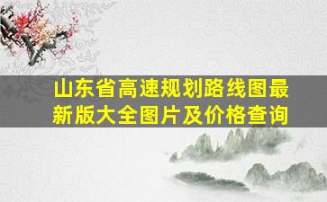 山东省高速规划路线图最新版大全图片及价格查询