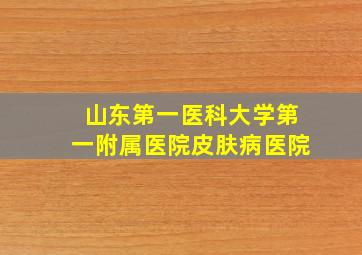 山东第一医科大学第一附属医院皮肤病医院