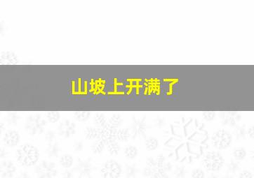 山坡上开满了