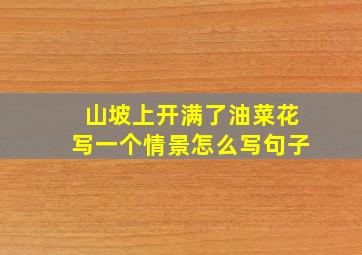 山坡上开满了油菜花写一个情景怎么写句子