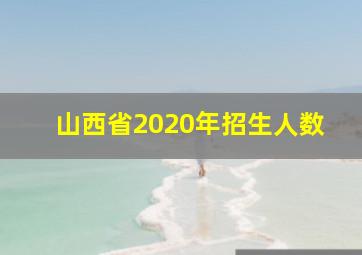 山西省2020年招生人数