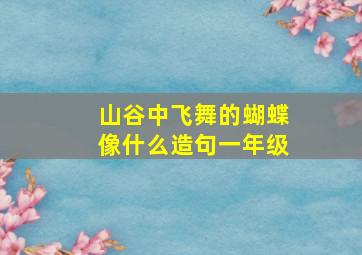 山谷中飞舞的蝴蝶像什么造句一年级