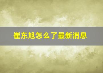 崔东旭怎么了最新消息