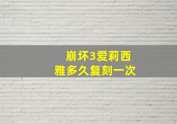 崩坏3爱莉西雅多久复刻一次