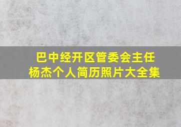 巴中经开区管委会主任杨杰个人简历照片大全集