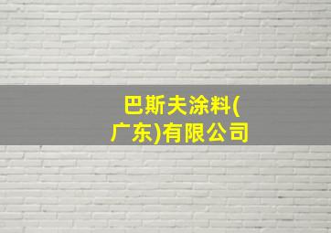 巴斯夫涂料(广东)有限公司