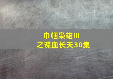 巾帼枭雄III之谍血长天30集